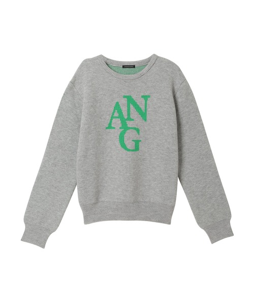 ANDGEEBEE（アンジービー）の「UNISEX ジャガードロゴニット（ニット/セーター・レディース・ネイビー/グレー・X-LARGE）」の12枚目の写真