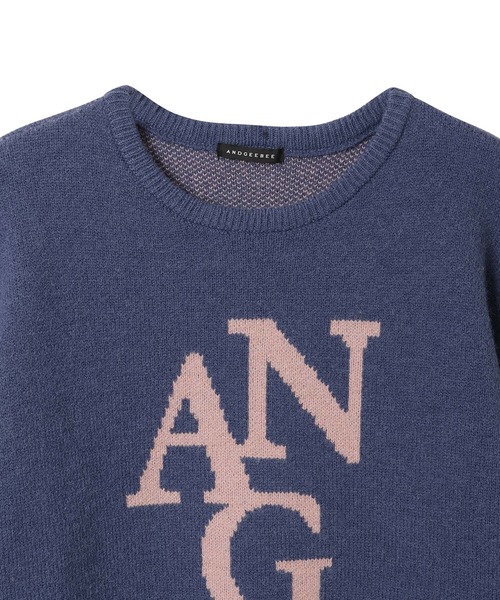 ANDGEEBEE（アンジービー）の「UNISEX ジャガードロゴニット（ニット/セーター・レディース・ネイビー/グレー・X-LARGE）」の9枚目の写真