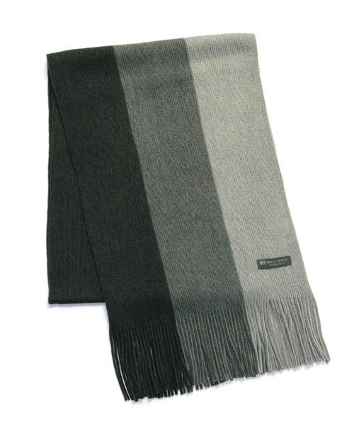 TOKYO SHIRTS（トウキョウシャツ）の「大柄ラッセル ベーシックマフラー（マフラー・メンズ・ワイン系1/グレー系1/ネイビー系1/ワイン系2/ネイビー系2/ブルー/グレー系3/グレー系2・FREE）」の2枚目の写真