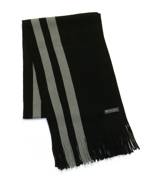 TOKYO SHIRTS（トウキョウシャツ）の「大柄ラッセル ベーシックマフラー（マフラー・メンズ・ワイン系1/グレー系1/ネイビー系1/ワイン系2/ネイビー系2/ブルー/グレー系3/グレー系2・FREE）」の3枚目の写真