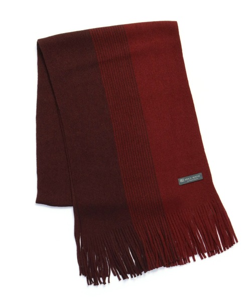 TOKYO SHIRTS（トウキョウシャツ）の「大柄ラッセル ベーシックマフラー（マフラー・メンズ・ワイン系1/グレー系1/ネイビー系1/ワイン系2/ネイビー系2/ブルー/グレー系3/グレー系2・FREE）」の7枚目の写真