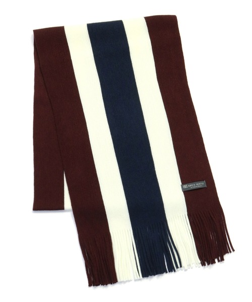 TOKYO SHIRTS（トウキョウシャツ）の「大柄ラッセル ベーシックマフラー（マフラー・メンズ・ワイン系1/グレー系1/ネイビー系1/ワイン系2/ネイビー系2/ブルー/グレー系3/グレー系2・FREE）」の8枚目の写真