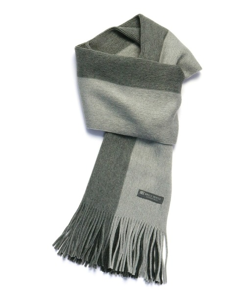 TOKYO SHIRTS（トウキョウシャツ）の「大柄ラッセル ベーシックマフラー（マフラー・メンズ・ワイン系1/グレー系1/ネイビー系1/ワイン系2/ネイビー系2/ブルー/グレー系3/グレー系2・FREE）」の10枚目の写真