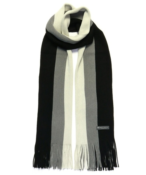 TOKYO SHIRTS（トウキョウシャツ）の「大柄ラッセル ベーシックマフラー（マフラー・メンズ・ワイン系1/グレー系1/ネイビー系1/ワイン系2/ネイビー系2/ブルー/グレー系3/グレー系2・FREE）」の15枚目の写真