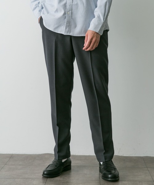 URBAN RESEARCH DOORS(アーバンリサーチドアーズ)の「『イージーケア』LIFE STYLE TAILOR ブラッシュドウールライクコンフォータブルパンツ(スーツパンツ・メンズ・ネイビー/グレー/モカ・SMALL/MEDIUM/LARGE/X-LARGE)」の12枚目の写真