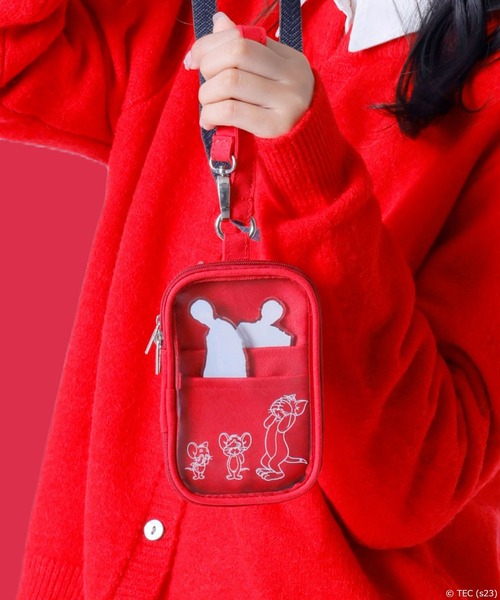 Tom＆Jerry（トムアンドジェリー）の「【公式】TOM and JERRY　推しが尊い　マルチポーチ（ポーチ・レディース・ホワイト/ブルー/イエロー/パープル/レッド/ピンク/オレンジ/グリーン/ブラック・FREE）」の8枚目の写真