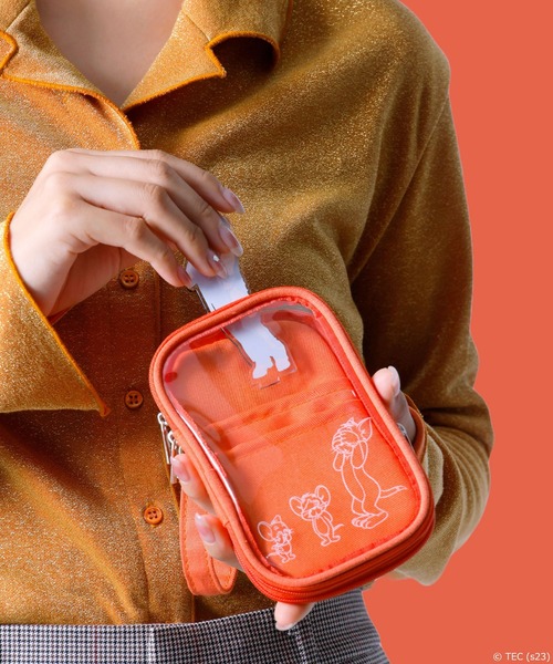 Tom＆Jerry（トムアンドジェリー）の「【公式】TOM and JERRY　推しが尊い　マルチポーチ（ポーチ・レディース・ホワイト/ブルー/イエロー/パープル/レッド/ピンク/オレンジ/グリーン/ブラック・FREE）」の9枚目の写真