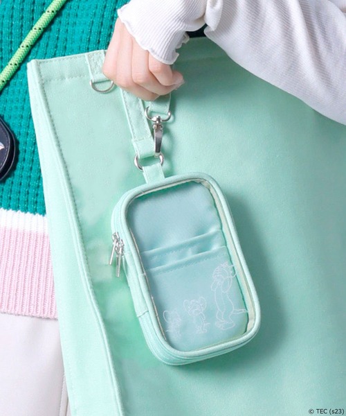 Tom＆Jerry（トムアンドジェリー）の「【公式】TOM and JERRY　推しが尊い　マルチポーチ（ポーチ・レディース・ホワイト/ブルー/イエロー/パープル/レッド/ピンク/オレンジ/グリーン/ブラック・FREE）」の4枚目の写真