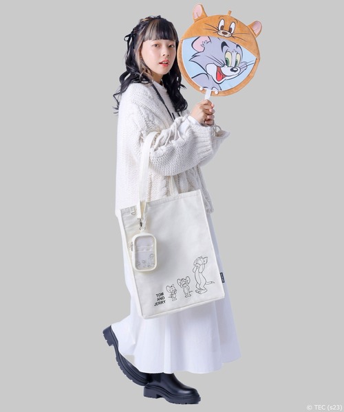 Tom＆Jerry（トムアンドジェリー）の「【公式】TOM and JERRY　推しが尊い　マルチポーチ（ポーチ・レディース・ホワイト/ブルー/イエロー/パープル/レッド/ピンク/オレンジ/グリーン/ブラック・FREE）」の11枚目の写真