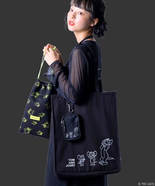 Tom＆Jerry（トムアンドジェリー）の「【公式】TOM and JERRY　推しが尊い　マルチポーチ（ポーチ・レディース・ホワイト/ブルー/イエロー/パープル/レッド/ピンク/オレンジ/グリーン/ブラック・FREE）」の12枚目の写真