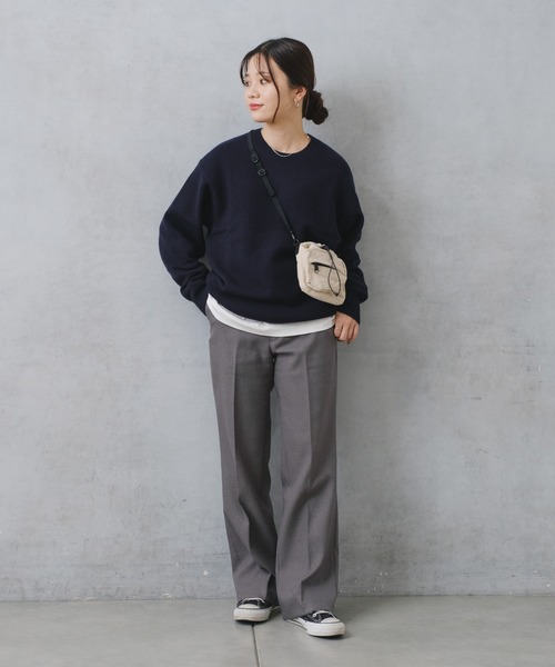 Actually（アクチュアリー）の「くしゅくしゅサコッシュ（ボディバッグ/ウエストポーチ・レディース・ベージュ/ブラック・フリー）」の7枚目の写真