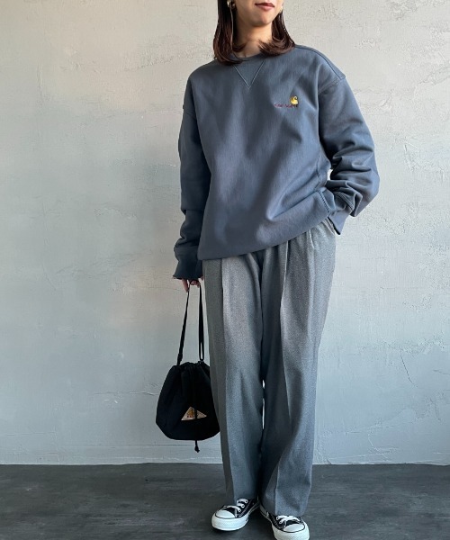 Carhartt WIP（カーハートダブリューアイピー）の「[carhartt WIP/カーハートダブリューアイピー] AMERICAN SCRIPT ワンポイントロゴ刺繍スウェット（スウェット・メンズ・ブラック/ダークグリーン/ブルー/ナチュラル/ライトグレー・S/M/L/XL）」の18枚目の写真