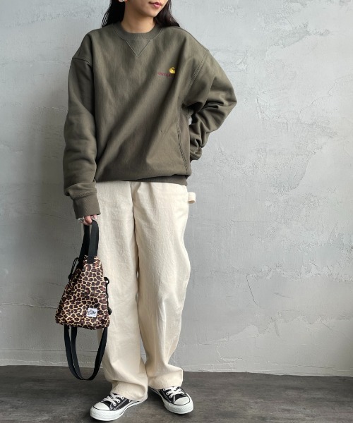 Carhartt WIP（カーハートダブリューアイピー）の「[carhartt WIP/カーハートダブリューアイピー] AMERICAN SCRIPT ワンポイントロゴ刺繍スウェット（スウェット・メンズ・ブラック/ダークグリーン/ブルー/ナチュラル/ライトグレー・S/M/L/XL）」の17枚目の写真