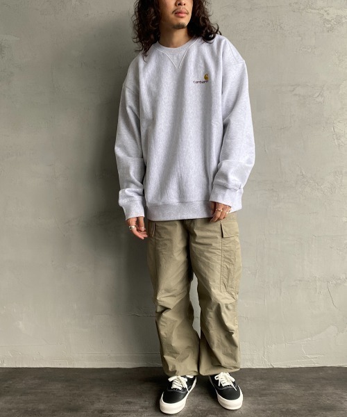 Carhartt WIP（カーハートダブリューアイピー）の「[carhartt WIP/カーハートダブリューアイピー] AMERICAN SCRIPT ワンポイントロゴ刺繍スウェット（スウェット・メンズ・ブラック/ダークグリーン/ブルー/ナチュラル/ライトグレー・S/M/L/XL）」の12枚目の写真