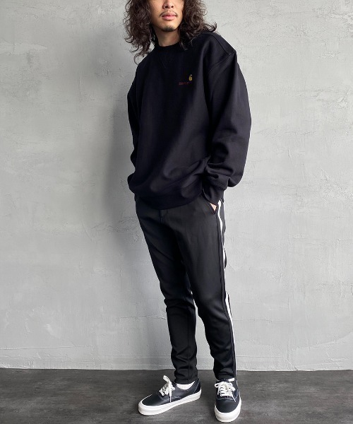 Carhartt WIP（カーハートダブリューアイピー）の「[carhartt WIP/カーハートダブリューアイピー] AMERICAN SCRIPT ワンポイントロゴ刺繍スウェット（スウェット・メンズ・ブラック/ダークグリーン/ブルー/ナチュラル/ライトグレー・S/M/L/XL）」の8枚目の写真