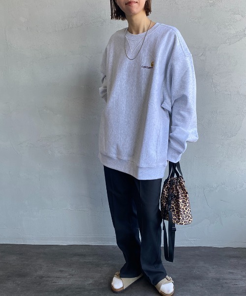 Carhartt WIP（カーハートダブリューアイピー）の「[carhartt WIP/カーハートダブリューアイピー] AMERICAN SCRIPT ワンポイントロゴ刺繍スウェット（スウェット・メンズ・ブラック/ダークグリーン/ブルー/ナチュラル/ライトグレー・S/M/L/XL）」の11枚目の写真