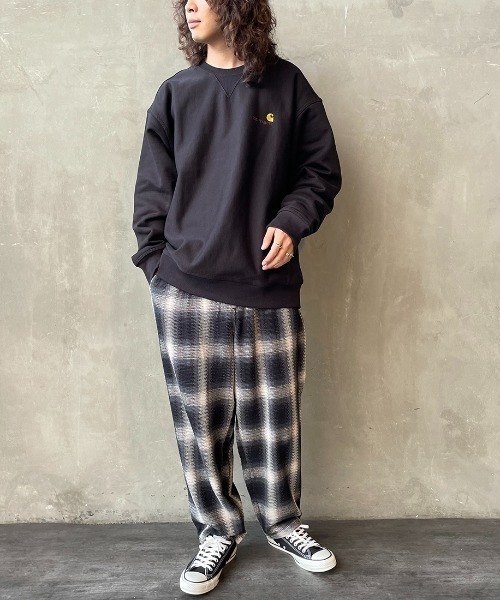 Carhartt WIP（カーハートダブリューアイピー）の「[carhartt WIP/カーハートダブリューアイピー] AMERICAN SCRIPT ワンポイントロゴ刺繍スウェット（スウェット・メンズ・ブラック/ダークグリーン/ブルー/ナチュラル/ライトグレー・S/M/L/XL）」の7枚目の写真