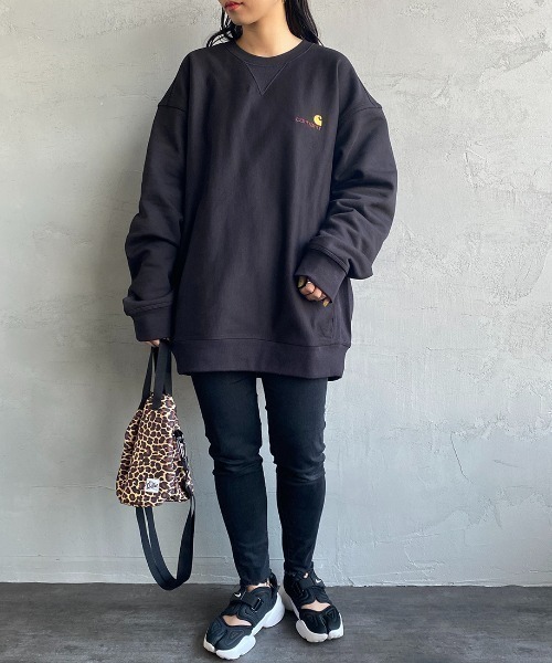 Carhartt WIP（カーハートダブリューアイピー）の「[carhartt WIP/カーハートダブリューアイピー] AMERICAN SCRIPT ワンポイントロゴ刺繍スウェット（スウェット・メンズ・ブラック/ダークグリーン/ブルー/ナチュラル/ライトグレー・S/M/L/XL）」の6枚目の写真