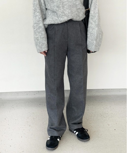 起毛タックストレートパンツ（スラックス）｜LE MORE（リモア）