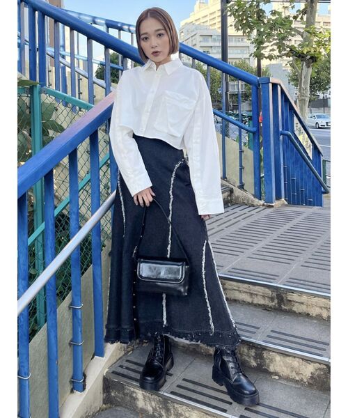 MURUA(ムルーア)の「レースアップショートブーツ(ブーツ・レディース・ブラック/ホワイト・22.5/24.5/23.5)」の13枚目の写真