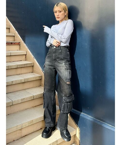 MURUA(ムルーア)の「レースアップショートブーツ(ブーツ・レディース・ブラック/ホワイト・22.5/24.5/23.5)」の21枚目の写真