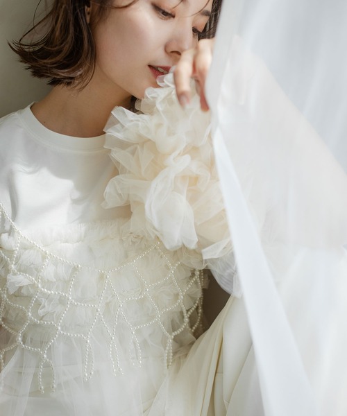 rectangle（レクタングル）の「パールビスチェ（キャミソール・レディース・ホワイト/ブラック/クリア・FREE）」の21枚目の写真