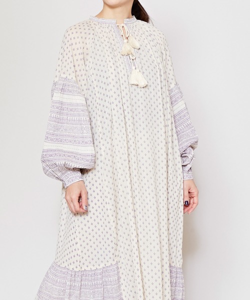 チャイハネ（チャイハネ）の「【チャイハネ】エスニックプリントワンピース（ワンピース・レディース・オレンジ/ピンク/ベージュ/ブラック/グリーン・FREE）」の21枚目の写真