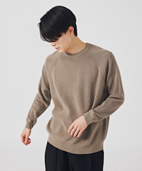 EDIFICE（エディフィス）の「14ゲージ アゼ クルーネックニット（ニット/セーター・メンズ・ベージュ/ホワイト系その他/レッド/グリーン/ブラック/ブルー・LARGE/MEDIUM）」の18枚目の写真