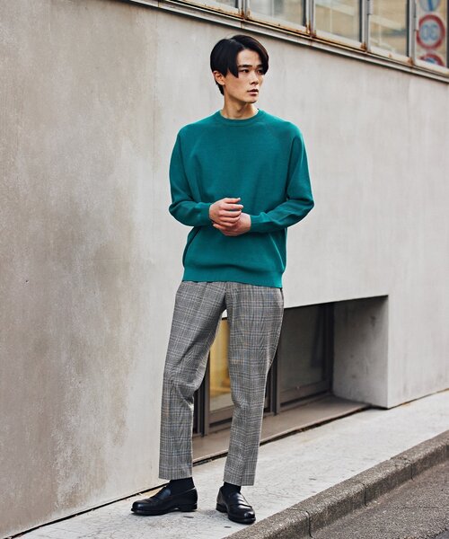 EDIFICE（エディフィス）の「14ゲージ アゼ クルーネックニット（ニット/セーター・メンズ・ベージュ/ホワイト系その他/レッド/グリーン/ブラック/ブルー・LARGE/MEDIUM）」の20枚目の写真