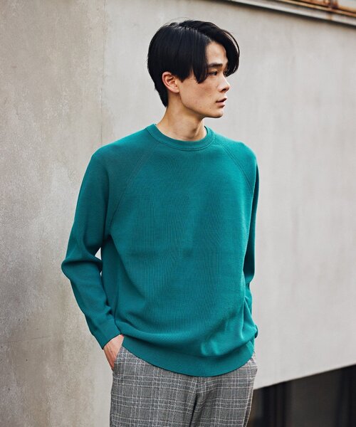 EDIFICE（エディフィス）の「14ゲージ アゼ クルーネックニット（ニット/セーター・メンズ・ベージュ/ホワイト系その他/レッド/グリーン/ブラック/ブルー・LARGE/MEDIUM）」の22枚目の写真