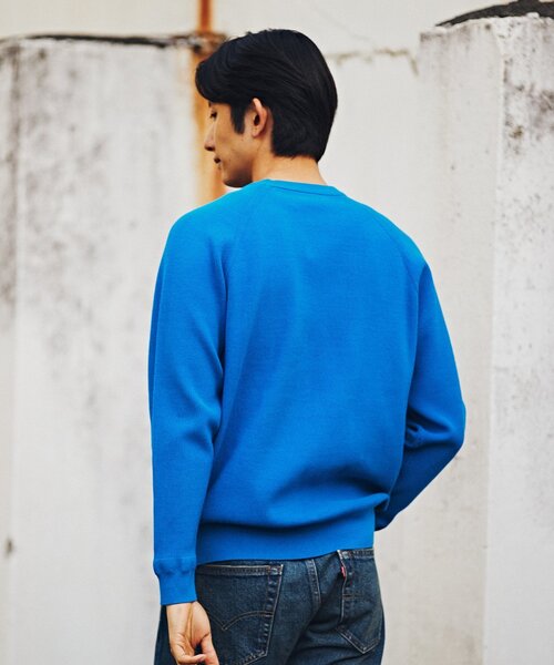 EDIFICE（エディフィス）の「14ゲージ アゼ クルーネックニット（ニット/セーター・メンズ・ベージュ/ホワイト系その他/レッド/グリーン/ブラック/ブルー・LARGE/MEDIUM）」の11枚目の写真