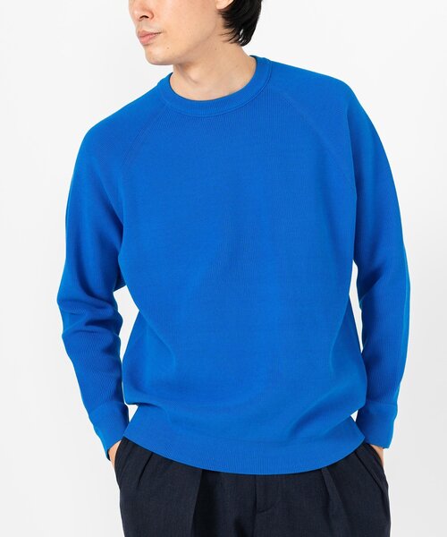 EDIFICE（エディフィス）の「14ゲージ アゼ クルーネックニット（ニット/セーター・メンズ・ベージュ/ホワイト系その他/レッド/グリーン/ブラック/ブルー・LARGE/MEDIUM）」の13枚目の写真