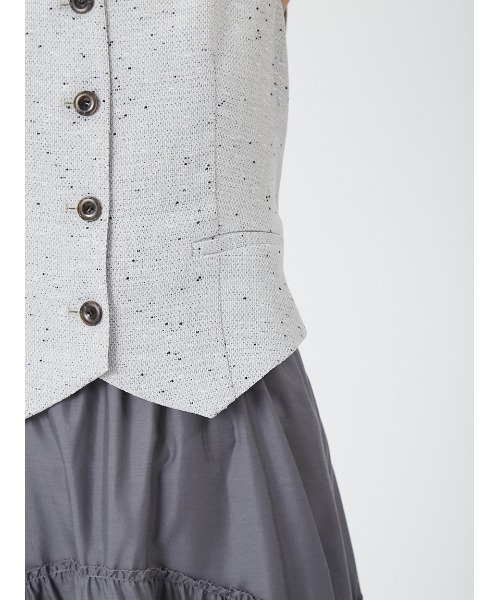 FRAY I.D（フレイアイディー）の「ショートノーカラージレベストコンビ