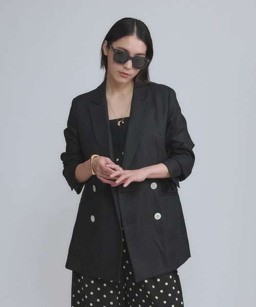 Chaosリネンヘリンボンジャケット Chaos(カオス)｜リネンヘリンボンジャケット/ブラック の通販