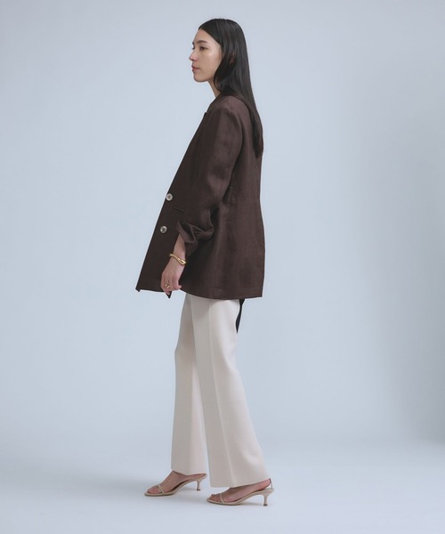 Chaos（カオス）の「Chaos(カオス)/【新色登場】リネンヘリンボンジャケット　【セットアップ可】（テーラードジャケット・レディース・ブラック/ベージュ/モカ/ホワイト/ブラウン・FREE）」の12枚目の写真