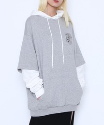 PUNYUS | 配色フェイクレイヤードパーカー(パーカー)