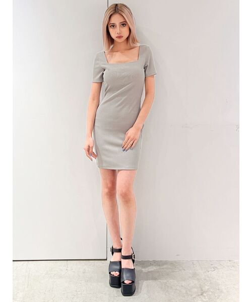 GYDA（ジェイダ）の「BACKクロスレースアップタイトワンピース