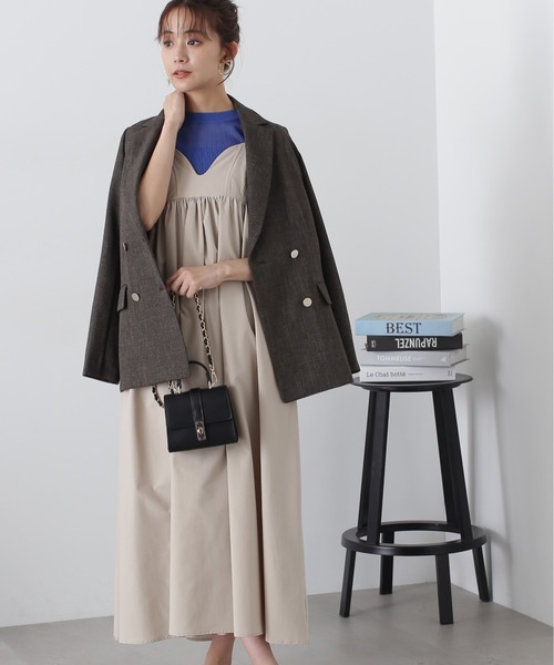 N.（N. Natural Beauty Basic）（エヌエヌナチュラルビューティーベーシック）の「◆ボリュームキャミワンピース（ワンピース・レディース・ベージュ/ブラック/チャコールグレー・MEDIUM）」の3枚目の写真