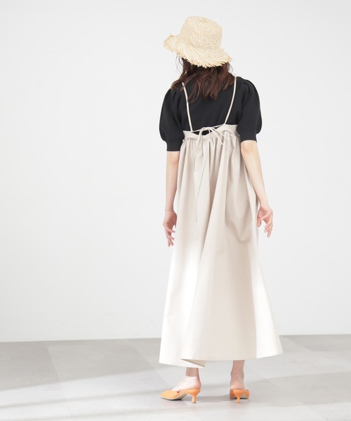 N.（N. Natural Beauty Basic）（エヌエヌナチュラルビューティーベーシック）の「◆ボリュームキャミワンピース（ワンピース・レディース・ベージュ/ブラック/チャコールグレー・MEDIUM）」の15枚目の写真