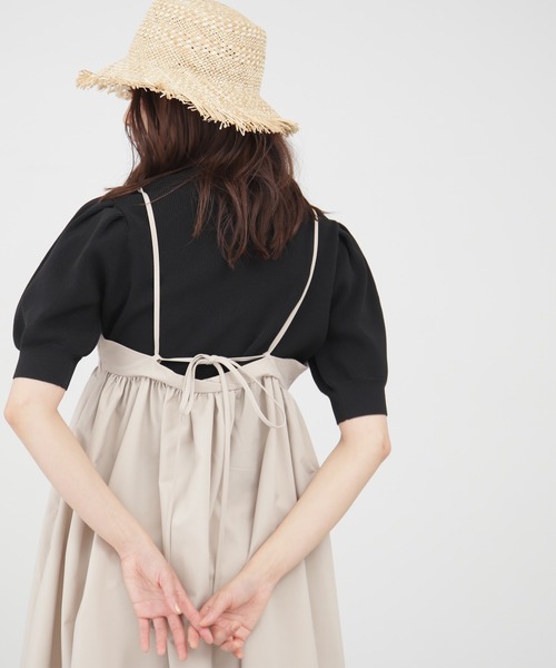 N.（N. Natural Beauty Basic）（エヌエヌナチュラルビューティーベーシック）の「◆ボリュームキャミワンピース（ワンピース・レディース・ベージュ/ブラック/チャコールグレー・MEDIUM）」の21枚目の写真