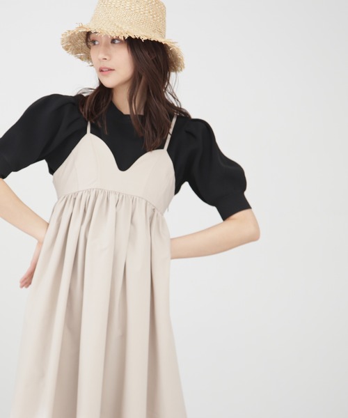 N.（N. Natural Beauty Basic）（エヌエヌナチュラルビューティーベーシック）の「◆ボリュームキャミワンピース（ワンピース・レディース・ベージュ/ブラック/チャコールグレー・MEDIUM）」の19枚目の写真