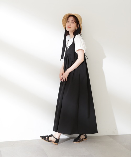 N.（N. Natural Beauty Basic）（エヌエヌナチュラルビューティーベーシック）の「◆ボリュームキャミワンピース（ワンピース・レディース・ベージュ/ブラック/チャコールグレー・MEDIUM）」の8枚目の写真