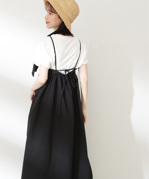 N.（N. Natural Beauty Basic）（エヌエヌナチュラルビューティーベーシック）の「◆ボリュームキャミワンピース（ワンピース・レディース・ベージュ/ブラック/チャコールグレー・MEDIUM）」の4枚目の写真