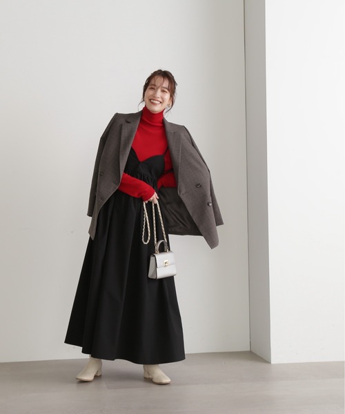 N.（N. Natural Beauty Basic）（エヌエヌナチュラルビューティーベーシック）の「◆ボリュームキャミワンピース（ワンピース・レディース・ベージュ/ブラック/チャコールグレー・MEDIUM）」の10枚目の写真