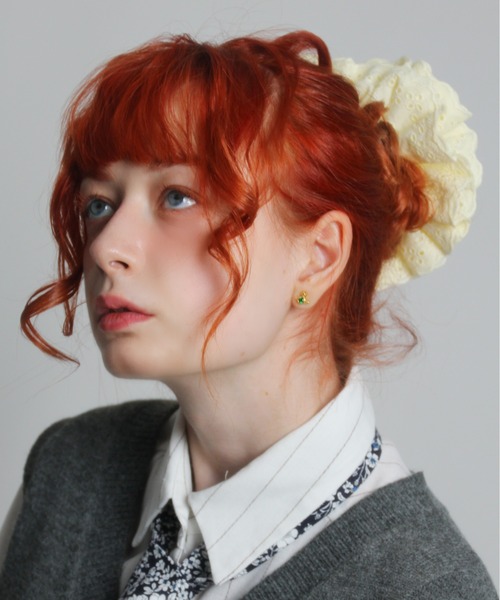 IMARI（イマリ）の「【 IMARI / イマリ 】 パンチングレース ガーリー シュシュ（シュシュ・レディース・ホワイト/ブラック/レッド/イエロー/ブルー/ピンク・FREE）」の4枚目の写真