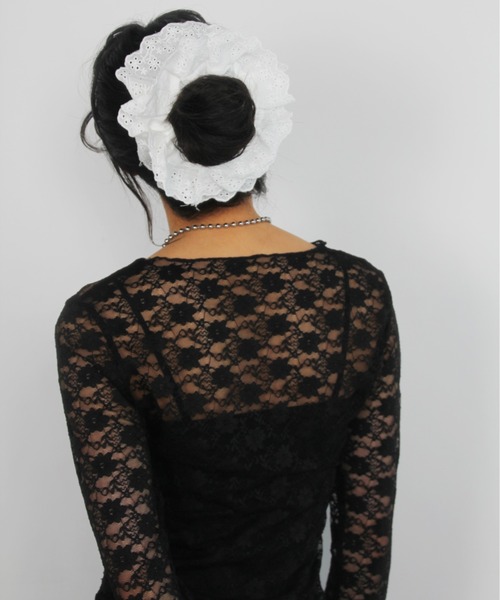 IMARI（イマリ）の「【 IMARI / イマリ 】 パンチングレース ガーリー シュシュ（シュシュ・レディース・ホワイト/ブラック/レッド/イエロー/ブルー/ピンク・FREE）」の18枚目の写真