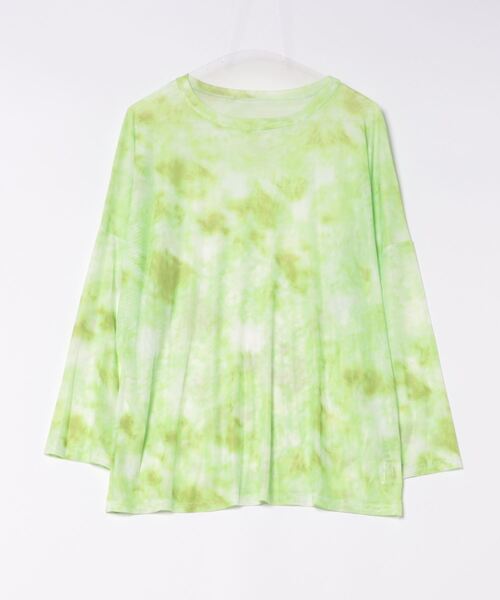 Mayree(メイリー)の「【Mayree】タイダイ柄シアーシースルートップス(Tシャツ/カットソー・レディース・ピンク/ブルー/グレー/グリーン・FREE)」の11枚目の写真