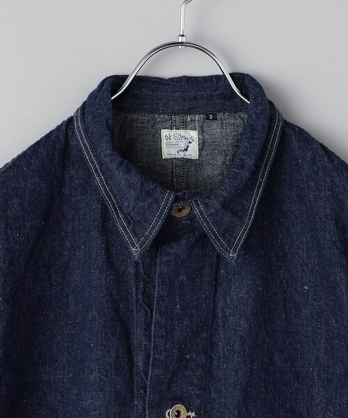 orSlow(オアスロウ)の「Orslow/オアスロウ 1940S COVERALL/カバーオール(デニムジャケット・メンズ・ネイビー/インディゴブルー・3/2/1)」の4枚目の写真