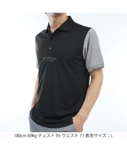 TOMMY HILFIGER GOLF（トミー ヒルフィガー ゴルフ）の「ｶﾗｰﾌﾞﾛｯｸ 半袖ﾎﾟﾛｼｬﾂ（ポロシャツ・メンズ・ブラック/ホワイト/ネイビー/グリーン・LL/L/XL/M）」の17枚目の写真