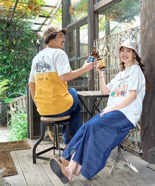 チャイハネ（チャイハネ）の「【チャイハネ】YOKOHAMA BEER×grn×Amina ヨヨビＴシャツ（Tシャツ/カットソー・メンズ・ホワイト/ブラック/イエロー・M/L）」の16枚目の写真